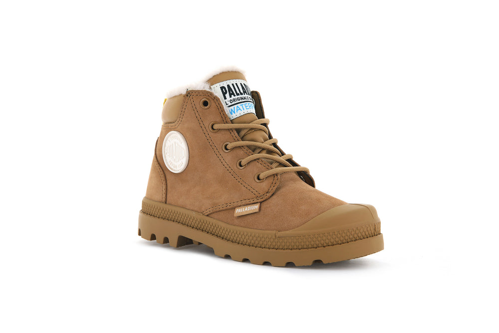 Botas Palladium PAMPA HI CUFF WPS OZ Niños Marrones | Costa Rica-06238